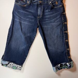Women's‎ Blue Jeans with Button Detail